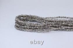 Natural Grey White Diamond Uncut Beads Loose Uncut Raw Diamond Beads For Jewelry