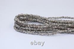 Natural Grey White Diamond Uncut Beads Loose Uncut Raw Diamond Beads For Jewelry