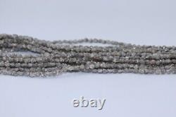 Natural Grey White Diamond Uncut Beads Loose Uncut Raw Diamond Beads For Jewelry