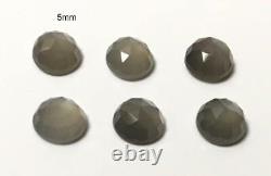 Natural Grey moonstone round rose cut 12mm To 15mm Loose Gemstone AAA quality