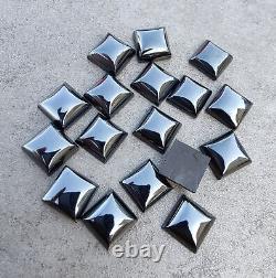 Natural Hematite Gun Metal Square Cabochon 6x6mm To 20x20mm Loose Gemstone