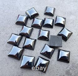 Natural Hematite Gun Metal Square Cabochon 6x6mm To 20x20mm Loose Gemstone