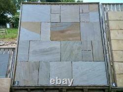 Natural Indian Sandstone Grey Patio Pack Mixed Sizes 15.3m2 £428 Inc Del Mkup