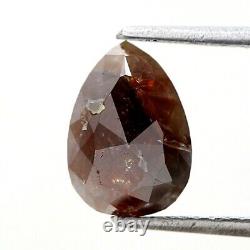 Natural Loose Diamond 1.80tcw Pear Gray Brown Mix color Rose Cut For Pendent