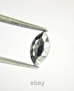 Natural Loose Diamond Gray Marquise Rose cut 0.90TCW I1 8.0 x 4.0 x 3.0 MM