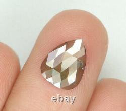 Natural Loose Diamond Grey Brown Color Pear I3 Clarity 9.10 MM 0.94 Ct KR1701