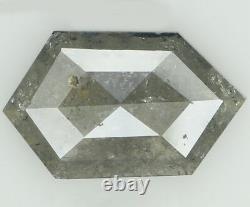 Natural Loose Diamond Grey Color Hexagon I3 Clarity 11.40 MM 1.50 Ct KR1482