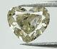 Natural Loose Diamond Heart Yellow Grey Color I1 Clarity 4.80 Mm 0.50 Ct L7528