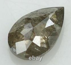 Natural Loose Diamond Pear Grey Brown Color I3 Clarity 7.10 MM 0.63 Ct L7355