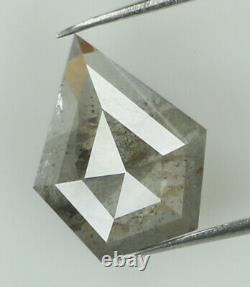 Natural Loose Diamond Shield Black Grey Color I3 Clarity 7.90 MM 0.88 Ct L7233