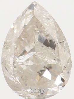 Natural Loose Diamond Yellow Grey Color Pear I1 Clarity 5.10 MM 0.36 Ct KR846