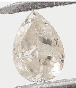 Natural Loose Diamond Yellow Grey Color Pear I1 Clarity 5.10 MM 0.36 Ct KR846