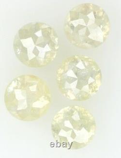 Natural Loose Diamond Yellow Grey Round Rose Cut I3 Clarity 5 Pcs 1.11 Ct KR1032
