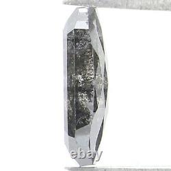 Natural Loose Emerald Diamond Black Grey Color 0.66 CT 6.95 MM Rose Cut KR2430