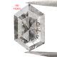 Natural Loose Hexagon Black Grey Color Diamond 1.59 Ct 9.10 Mm Rose Cut L6636
