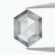 Natural Loose Hexagon Grey Color Diamond 0.62 Ct 5.80 Hexagon Rose Cut N1533