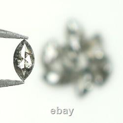 Natural Loose Marquise Salt And Pepper Diamond 0.69 CT 4.10 MM Rose Cut KDN1600