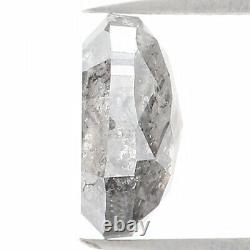 Natural Loose Oval Black Grey Color Diamond 0.99 CT 6.65 MM Oval Rose Cut L1190