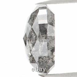Natural Loose Oval Black Grey Color Diamond 0.99 CT 6.65 MM Oval Rose Cut L1190
