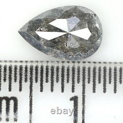 Natural Loose Pear Black Grey Diamond 1.04 CT 8.10 MM Pear Rose Cut KDL1099