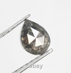 Natural Loose Pear Salt And Pepper Diamond Grey Color Pear Shape 0.47 Ct 5.7 MM