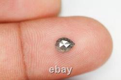 Natural Loose Pear Salt And Pepper Diamond Grey Color Pear Shape 0.47 Ct 5.7 MM