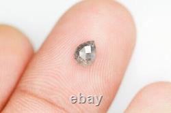 Natural Loose Pear Salt And Pepper Diamond Grey Color Pear Shape 0.47 Ct 5.7 MM