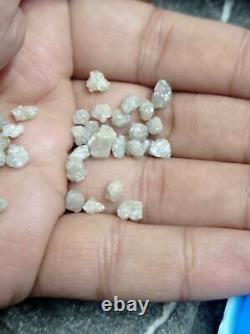 Natural Loose Rough Diamonds Natural Shape White Gray 25.00+ Ct Lot 5.0-6.0 MM