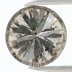 Natural Loose Round Black Grey Color Diamond 0.36 CT 4.30 MM Brilliant Cut L1111