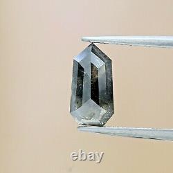 Natural Loose Rustic Diamond 1.31tcw Galaxy Gray Sparkling Shield Full Cut Jewel