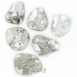 Natural Loose Slice Salt And Pepper Diamond 0.81 CT 4.50 MM Rose Cut KR2427
