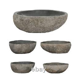 Natural River Stone Sink Basin Bowl for Bathroom or Washroom Oval 29-38cm