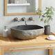 Natural River Stone Sink Basin Bowl For Bathroom Or Washroom Oval 45-53cm