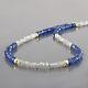 Natural Rough Gray Diamond & Blue Sapphire Beads 18 Chain Ladies Necklace