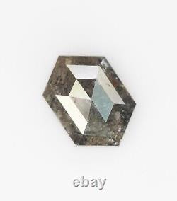 Natural Salt and pepper Hexagon Loose Diamond 0.91 CT Grey diamond For Ring