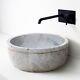 Natural Stone Sirius Silver Marble Self-rimming Vessel Sink (d)16 (h)6