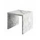 Natural Stone White/grey Marble Side Table (h)20 (l)16 (w)16