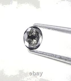 Natural diamond salt and pepper gray oval full cut 0.37tcw si1 4.9 x 3.9 x 2.3mm