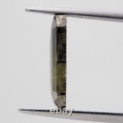 Natural loose diamond 3.37tcw 13 mm gray color emerald stepcut to make jewelry