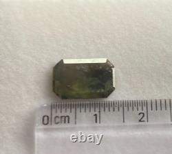 Natural loose diamond 3.37tcw 13 mm gray color emerald stepcut to make jewelry