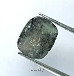 Natural rustic diamond 2.63tcw yellowish gray sparkling oval rose cut for gift