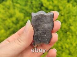 Obsidian Hello Kitty Crystal Healing Stone Volcanic Glass Felsic Energy Gift 10