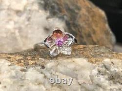 Official Welsh Clogau Silver & Rose Gold Orchid Ring SIZE O £60 OFF! RARE