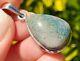 Opal Pendant Australian Gemstone Sterling Silver Jewelry Andamooka Opal Fossil