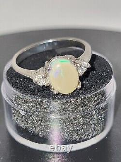 Opal Ring Sterling Silver