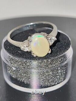 Opal Ring Sterling Silver