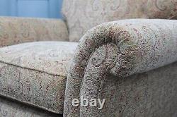 Parker Knoll Burghley Large 3-seater Sofa & Electric Chair In Gold Floral Fabric