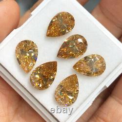 Pear Moissanite Multi Natural Color VVS Brilliant Cut GRA Loose Gemstone Jewelry