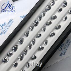 Pear Moissanite Multi Natural Color VVS Brilliant Cut GRA Loose Gemstone Jewelry