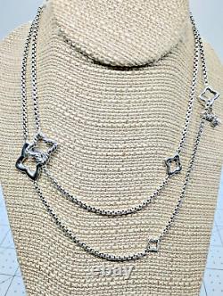 Pre-owned David Yurman Quatrefoil Necklace 36 L Sterling Silver